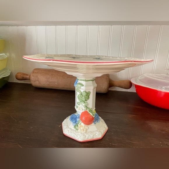 Vintage Avon Sweet Country Harvest Ceramic Homemade Cake Stand❤️🍰 - Picture 4 of 16